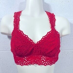 Aerie red lace bralette medium size​​​​​​​​​​​​​​​​​​